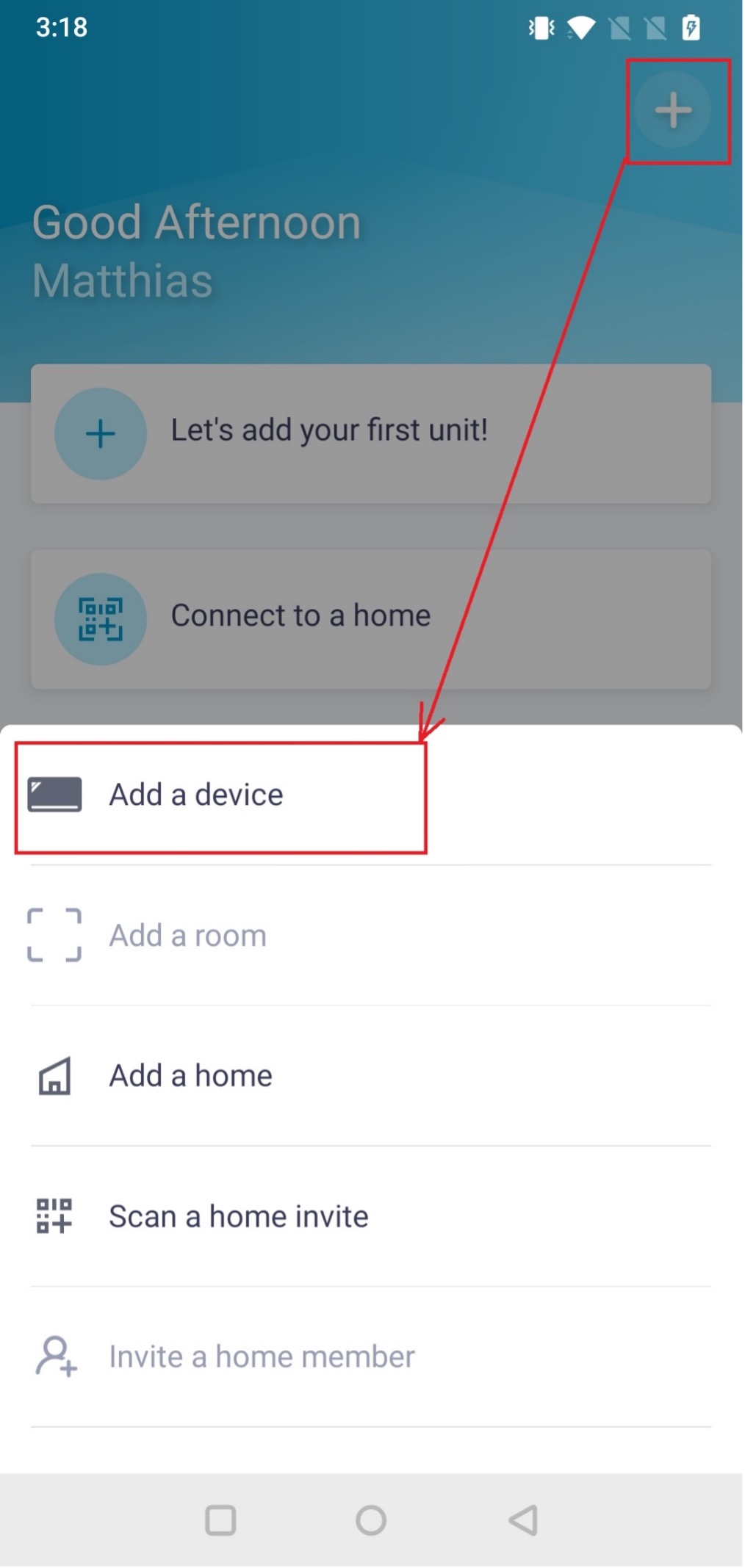 ONECTA adding a device